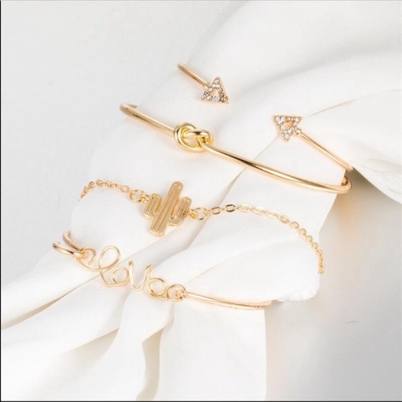 BRAND NEW | Gold Bracelet Stacking Set - Picture 2 of 2